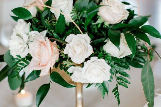 White rose centerpiece