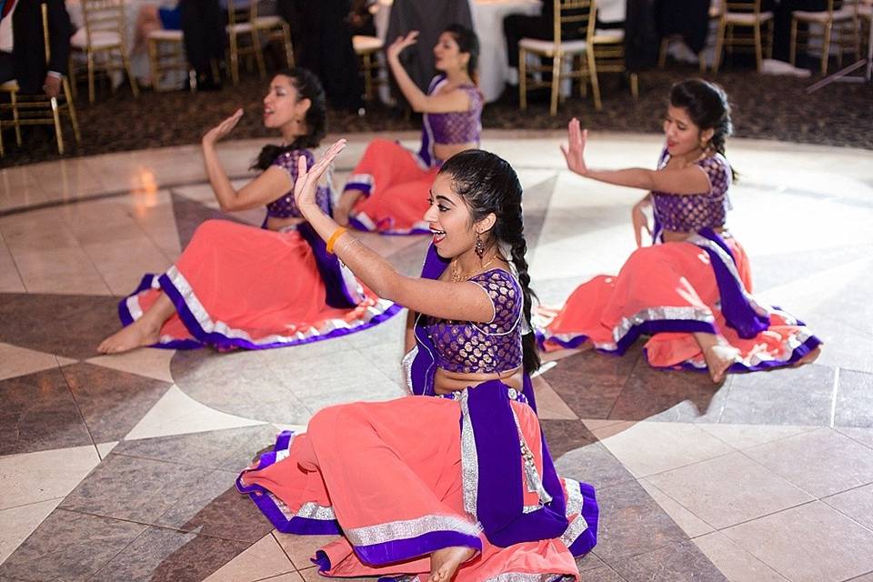 Authentic Indian dancers from NYC were brought in to entertain during dinner