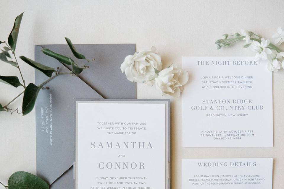 Letterpress, layers and ribbon