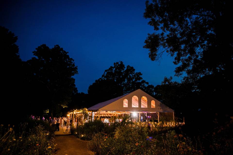 Reception area at night