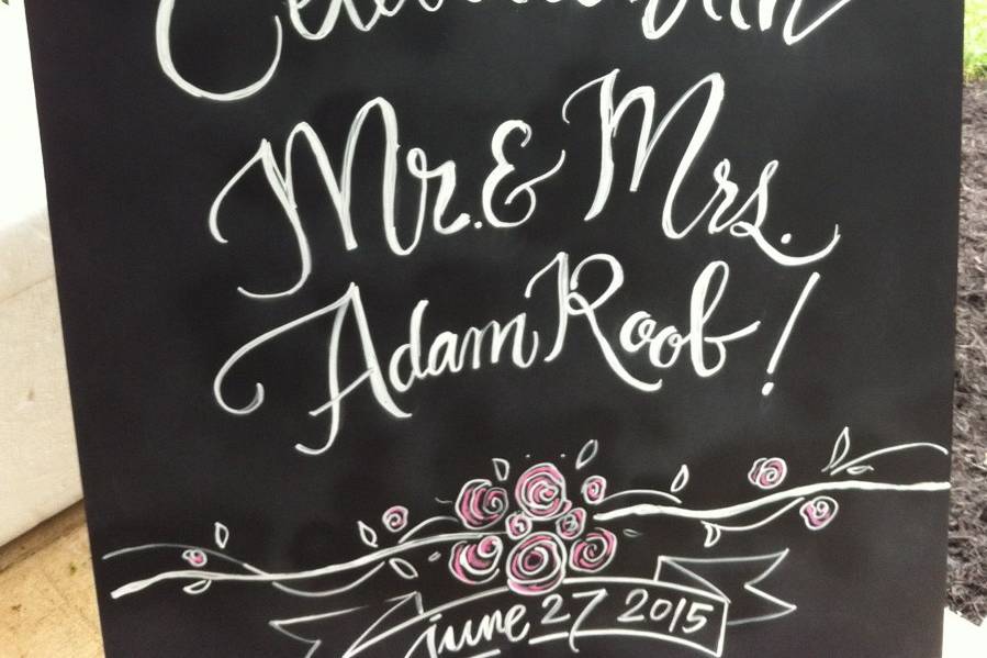 Chalkboard sign