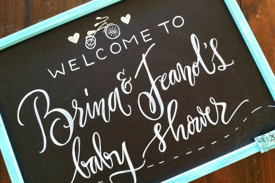 Chalkboard calligraphy