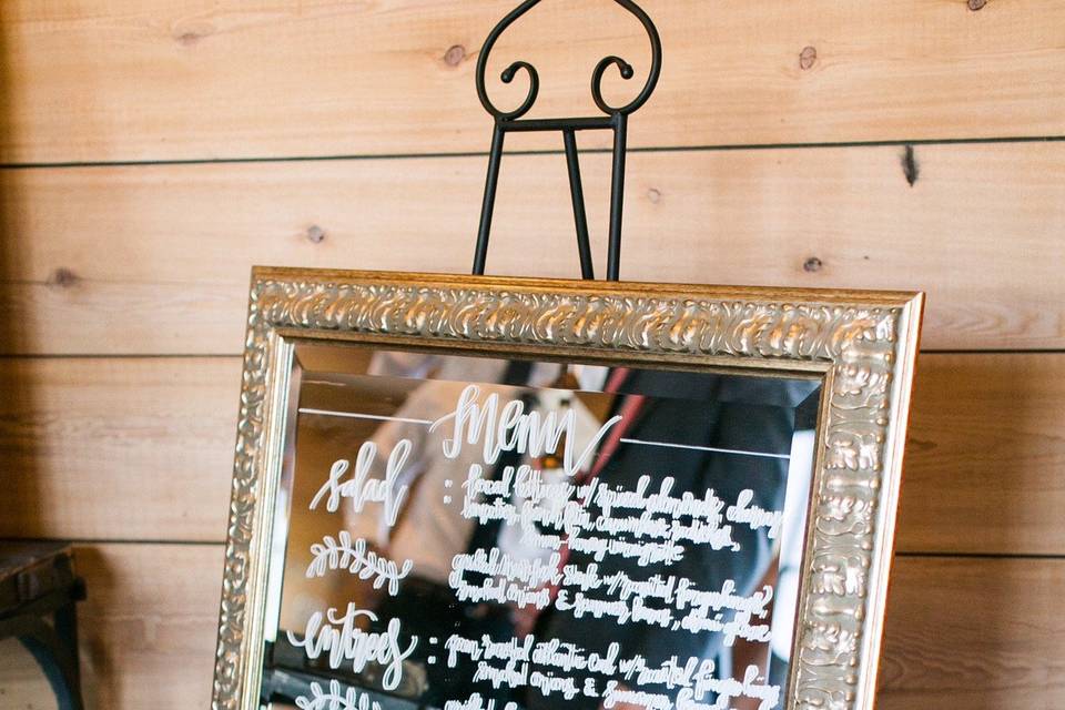 Mirrored menu