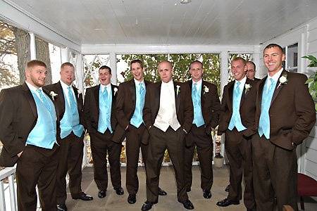 The groom with his groomsmen