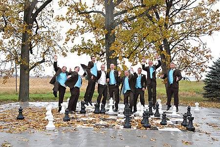 The groom with his groomsmen