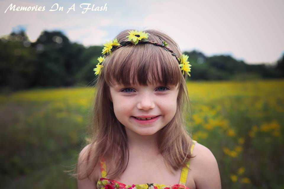 Flower girl with a flower crown