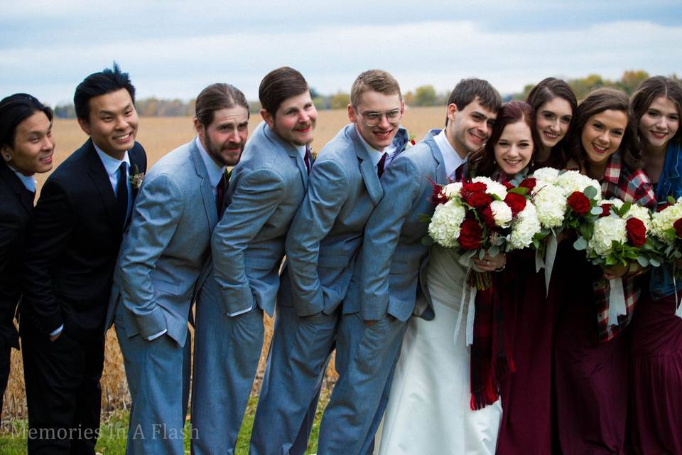 Newlyweds and their guests