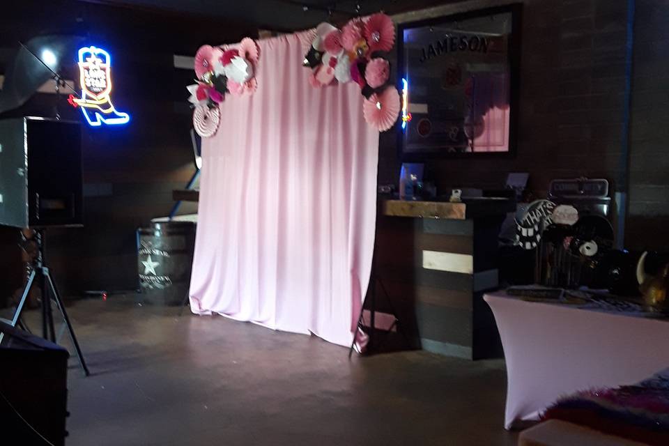 Floral booth setup