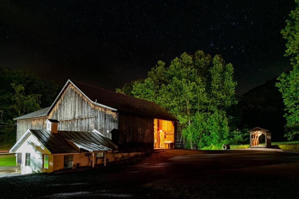 The Barn at night