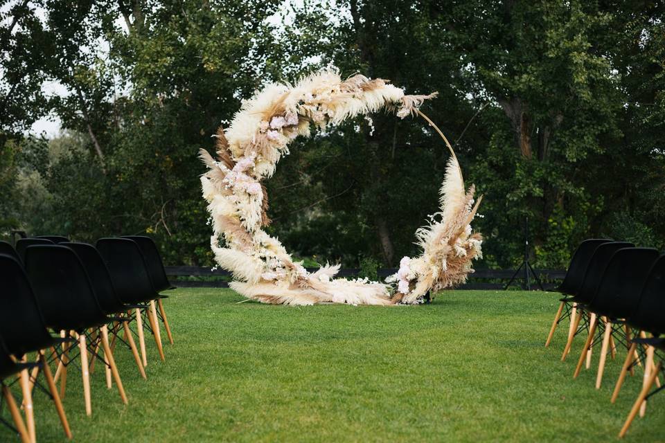 Wedding arch for ceremony