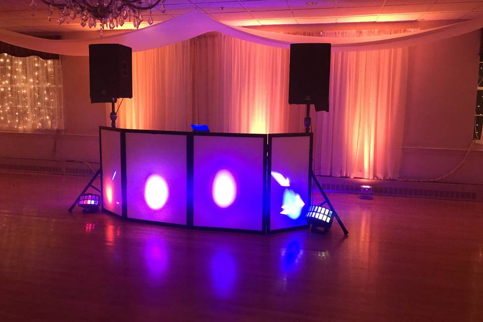 DJ Booth Set-UP at a Wedding