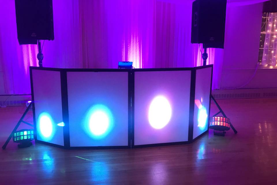 DJ Booth Set-UP at a Wedding