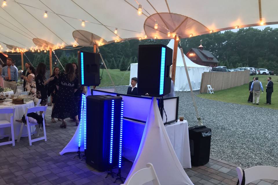 Outdoor DJ booth setup