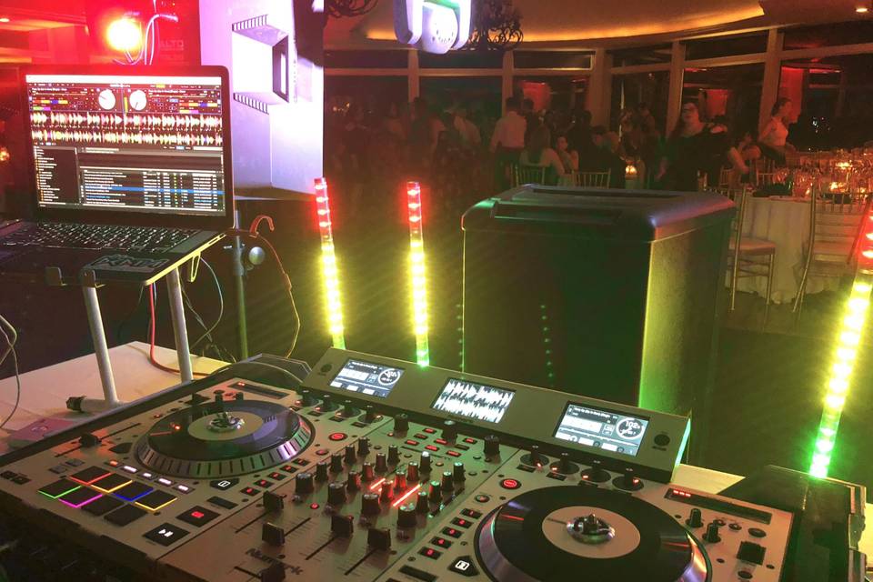 DJ equipment setup