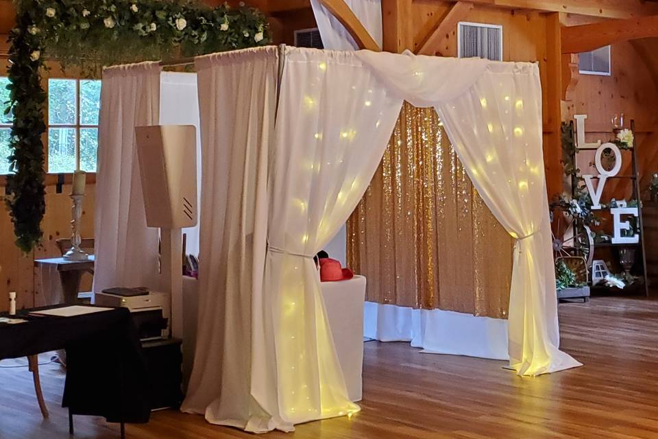 White Wedding Booth w/Lights