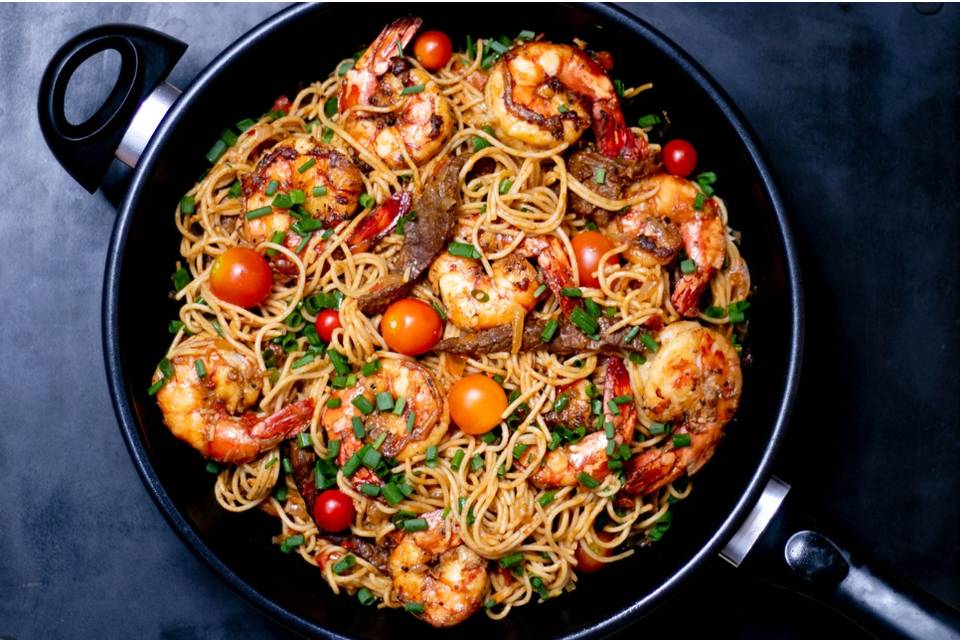 Shrimp pasta