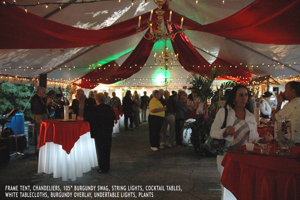 Cocktail Tent with Glow Tables