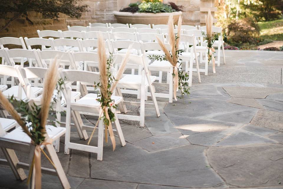 Pampas Grass Aisle Markers