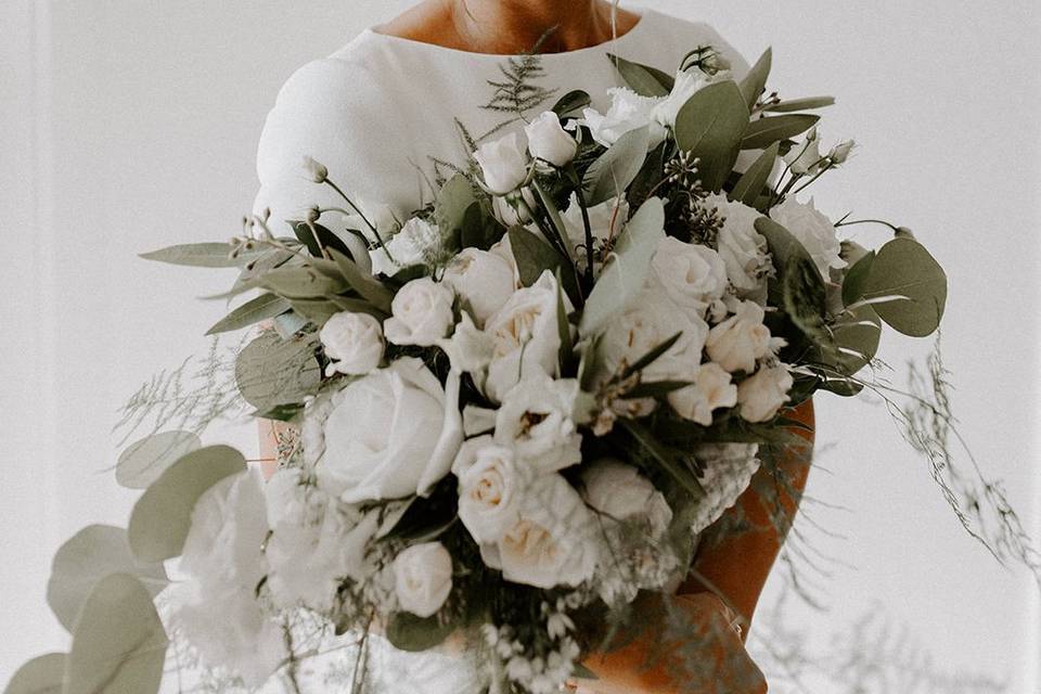 Green and White Bouquet