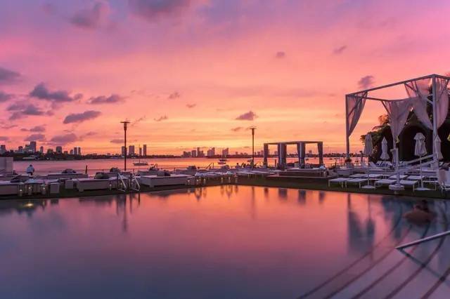 Pool sunset