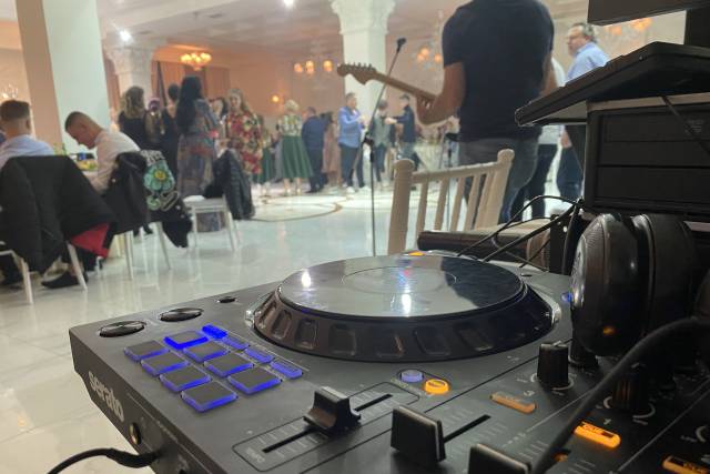 Setup for Wedding with a band