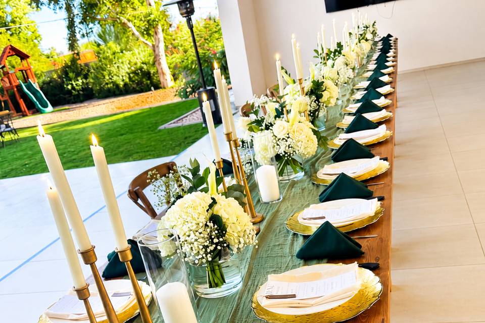 Dinnerware setup
