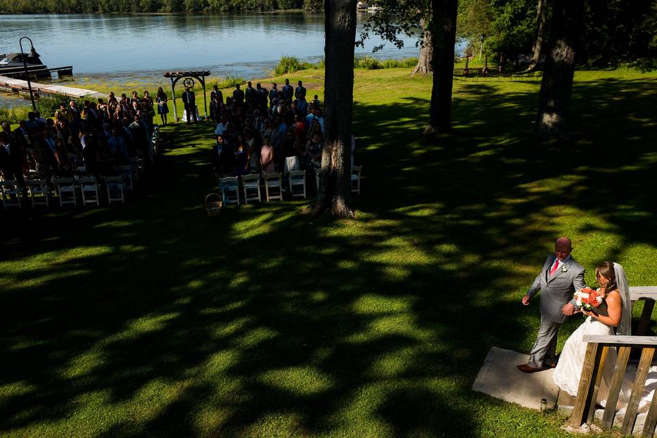 Bride and father