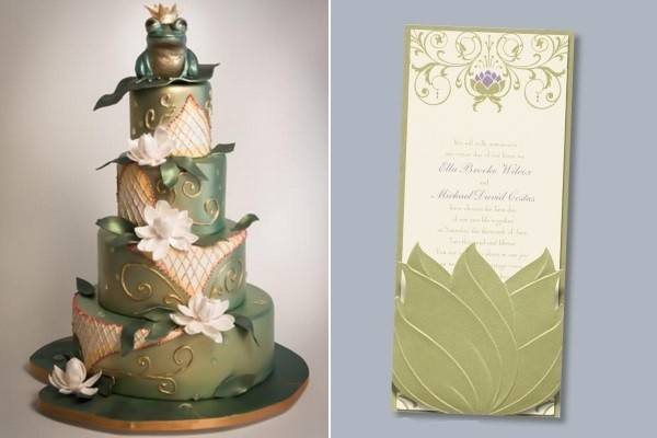 This Princess and the Frog inspired duo is ideal for a fairy tale wedding theme and will amaze guests.