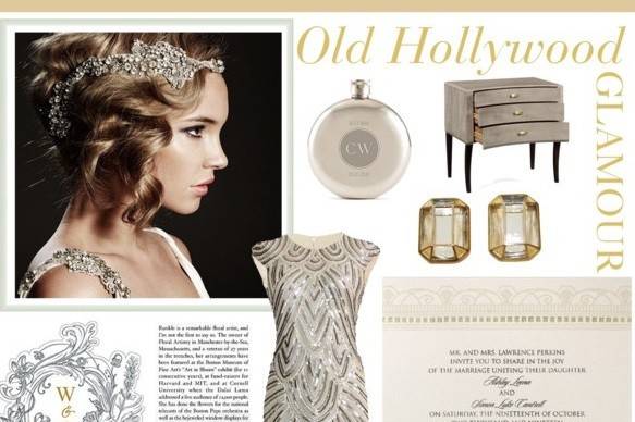 If you're a retro romantic, an Old Hollywood Glamour wedding theme will suit you just fine.