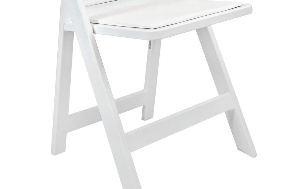 White Resin Chair (Cushion)