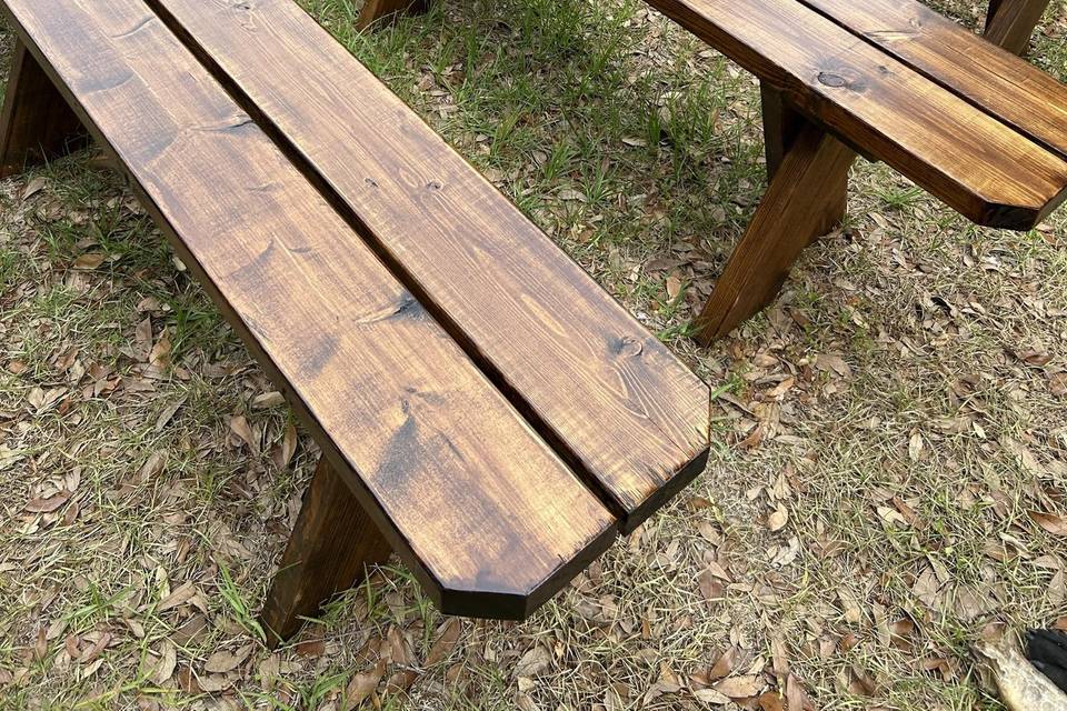 8’ Wooden Ceremony Benches