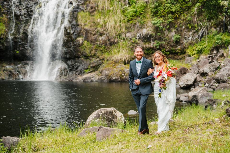 Waterfall wedding