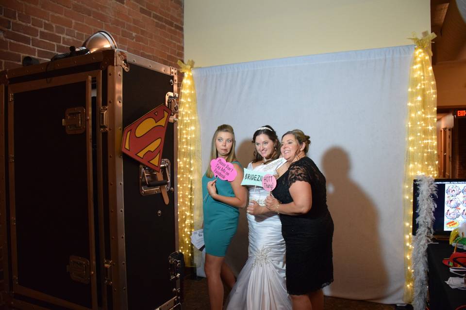 Let loose and have fun in the photo booth!