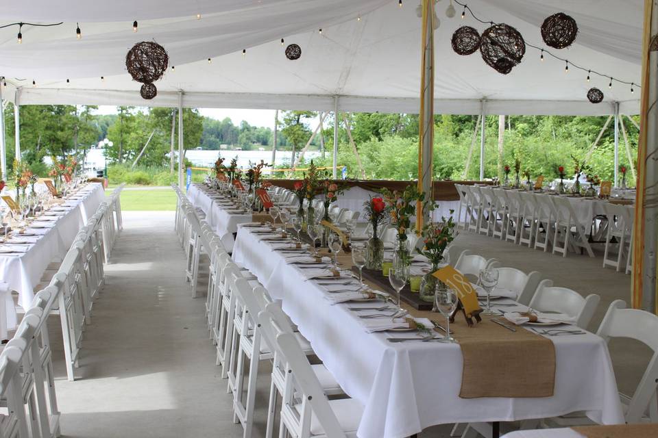 Marquee wedding reception