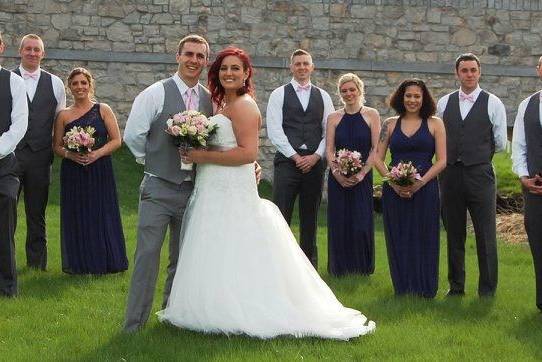 Newlyweds and their guests