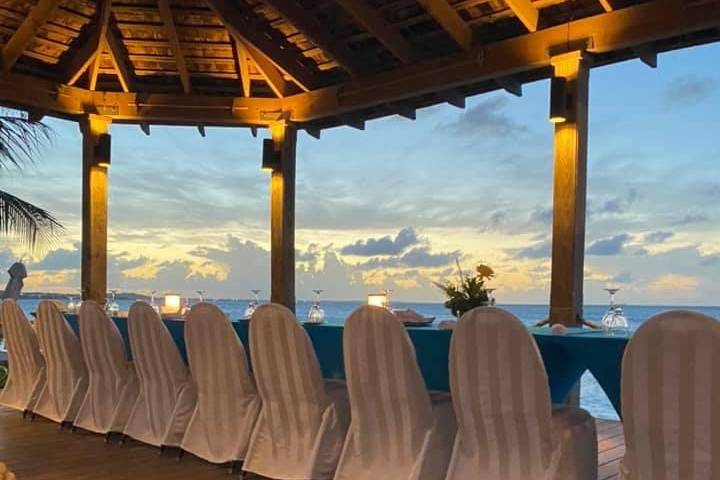 Wedding table with a view