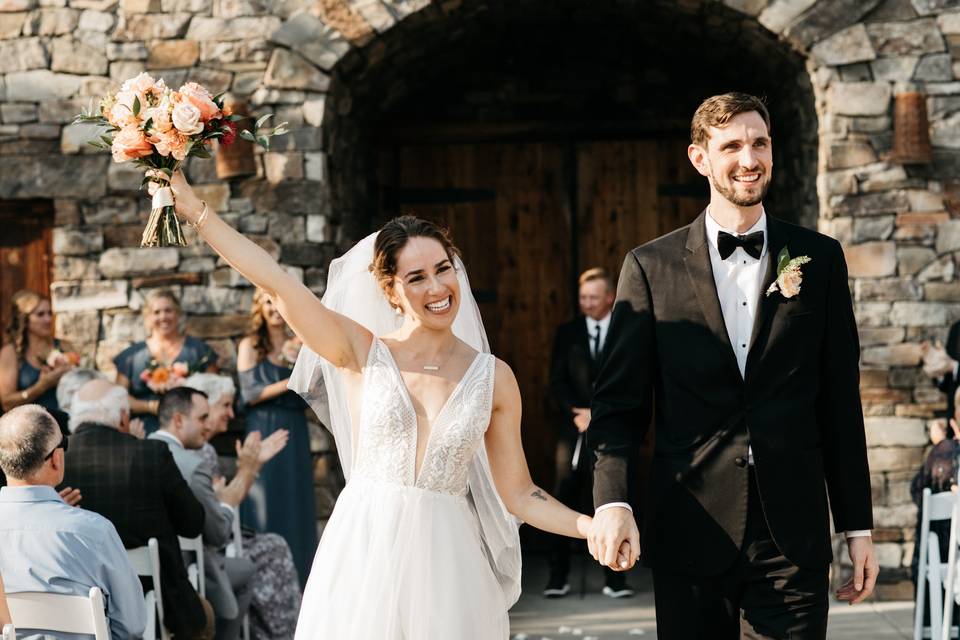 Cave patio ceremony