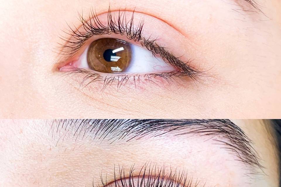 Lash Lift before & after
