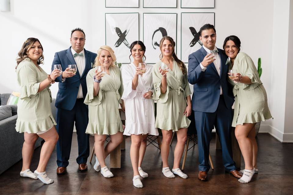 Cozy Bridal Party