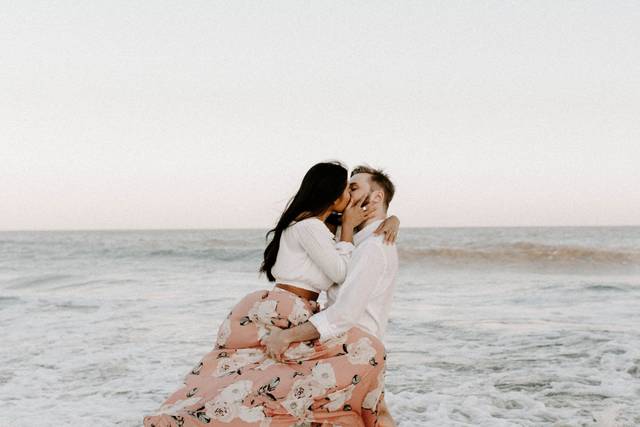 Carolina beach engagement
