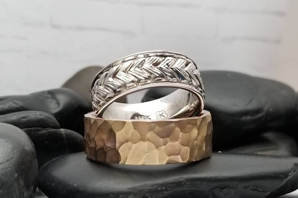 Yellow Gold & White Gold Bands
