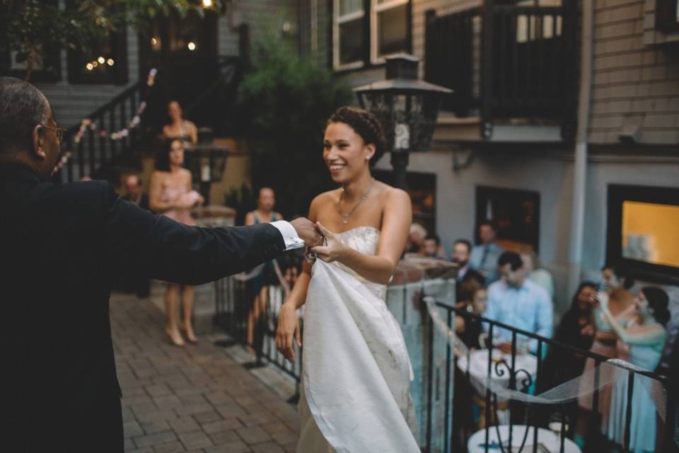 Bridal party bridesmaid happy