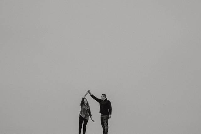 Dancing engagement photo