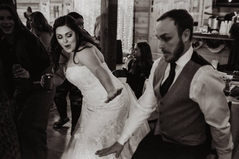 Bride and Groom dancing