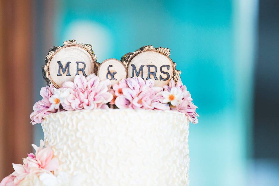 Rustic cake topper