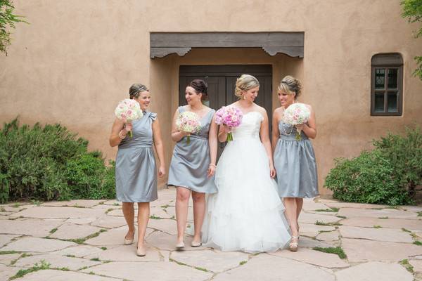 The bride and bridesmaids