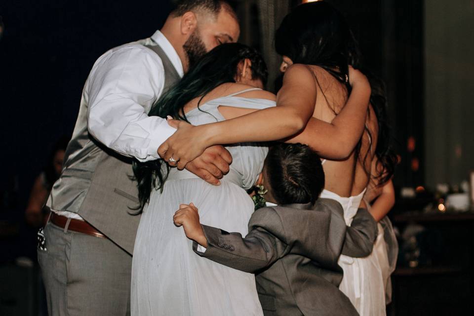 Family's first dance together