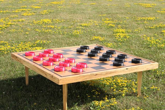 Our Giant Checkers game