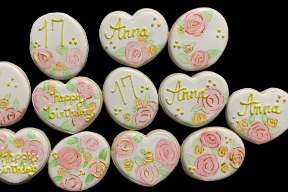 Hand painted decorated cookies