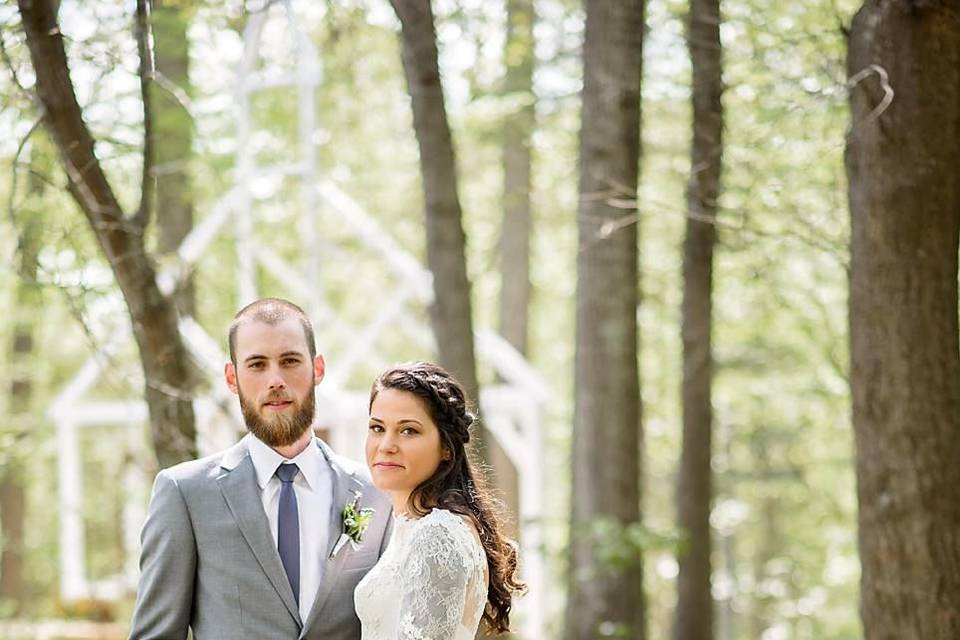 Couple posing together